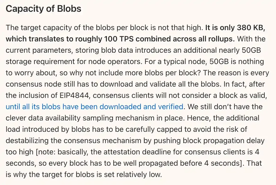 capacity of blobs