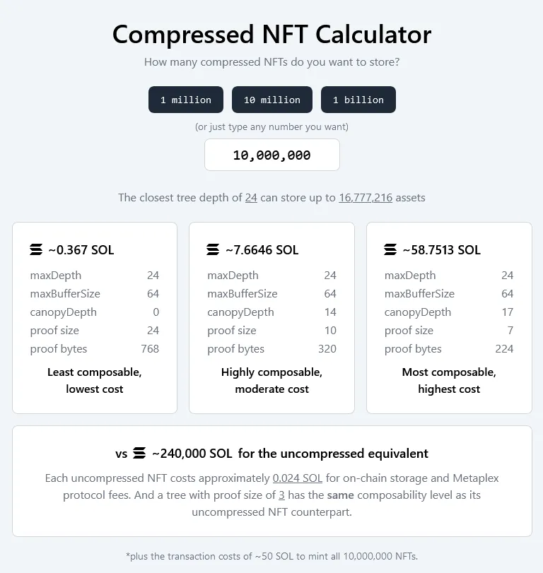 압축 NFT 계산기