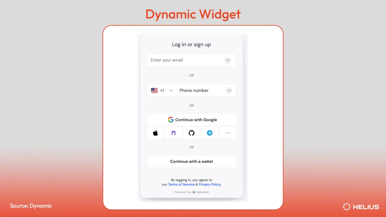 embedded wallet widget with solana support