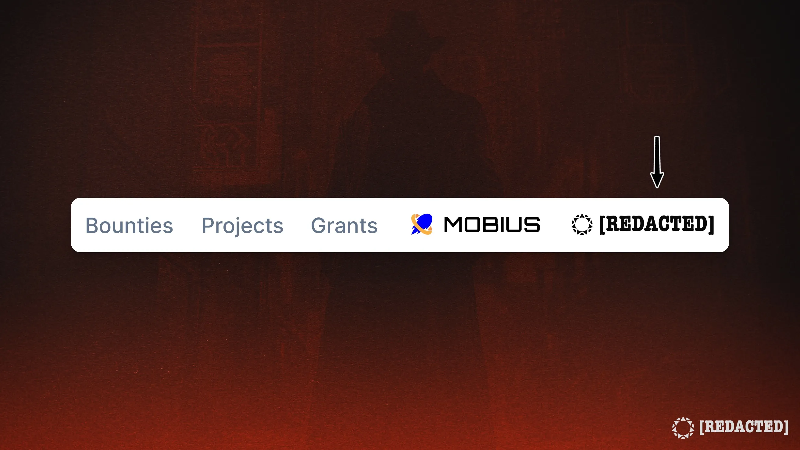 redacted hackthon header navigation menu