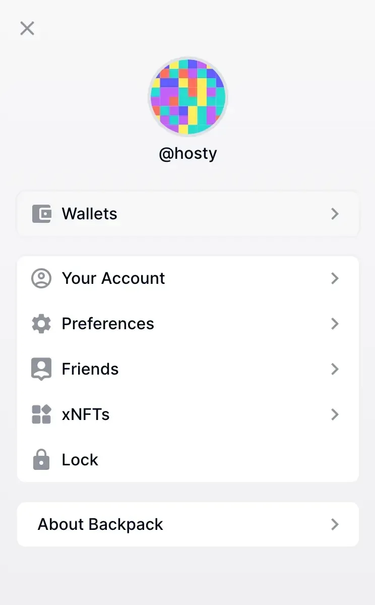 select "Wallets"