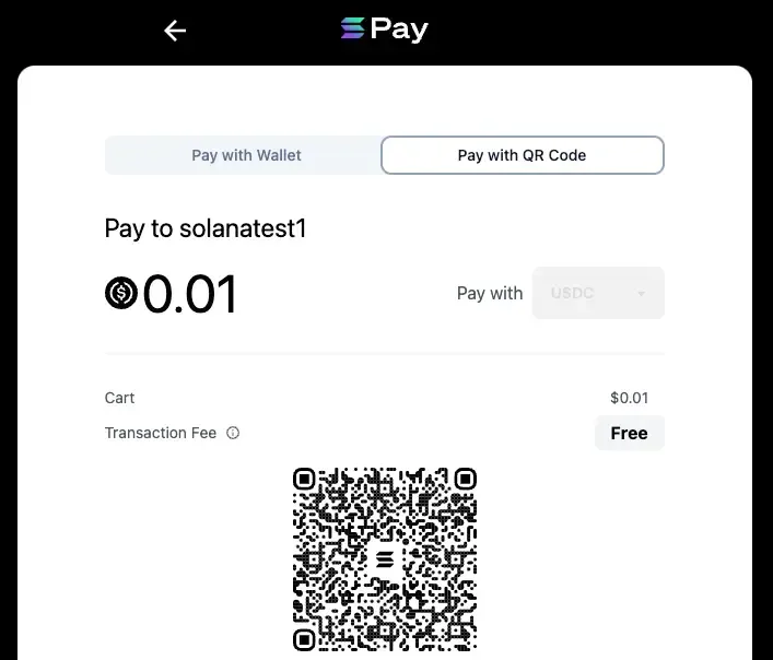 Solana Pay QR 코드