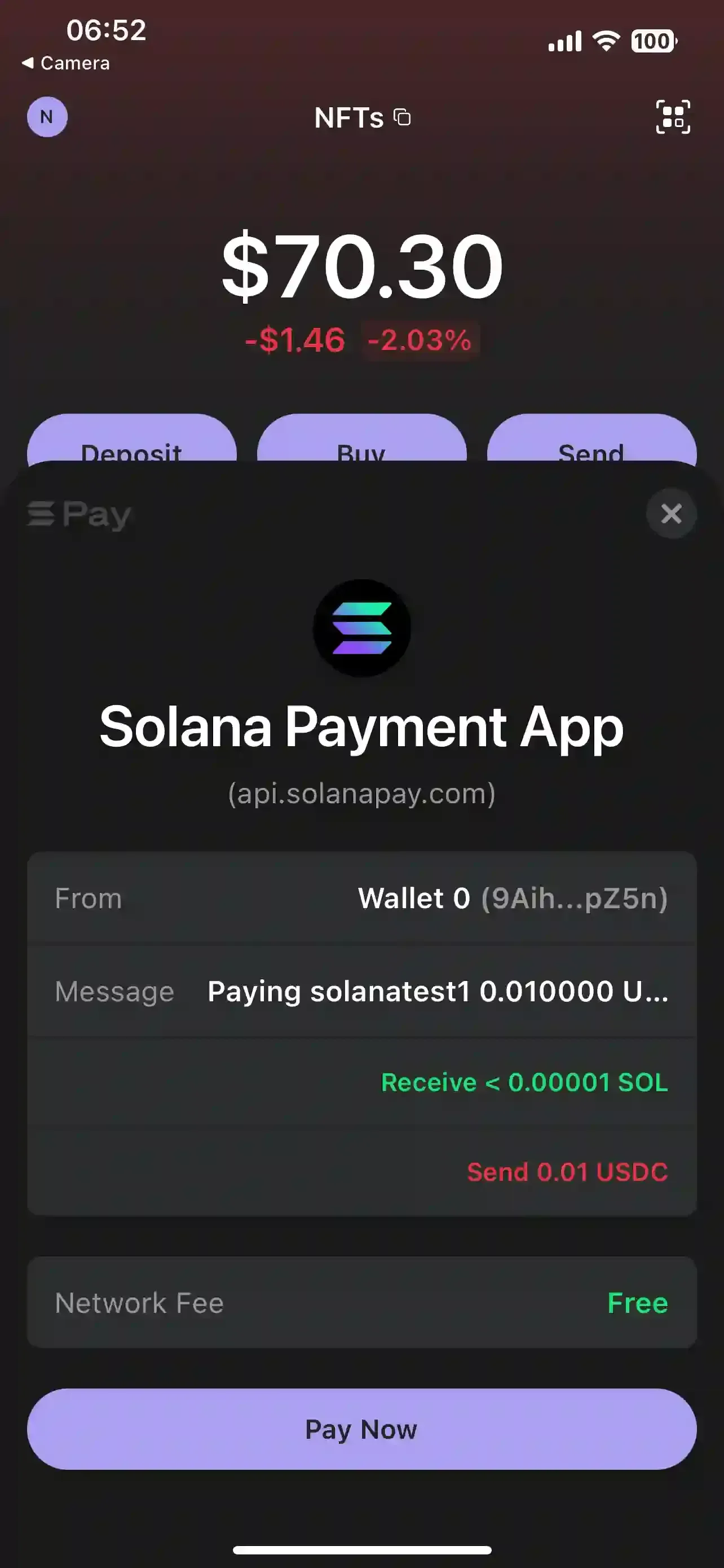 모바일에서 Solana Pay 트랜잭션 승인