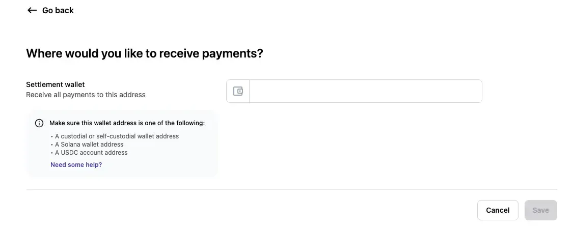 판매자 지갑 지정