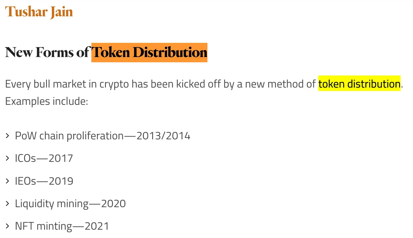 mecanismos de distribuição de tokens