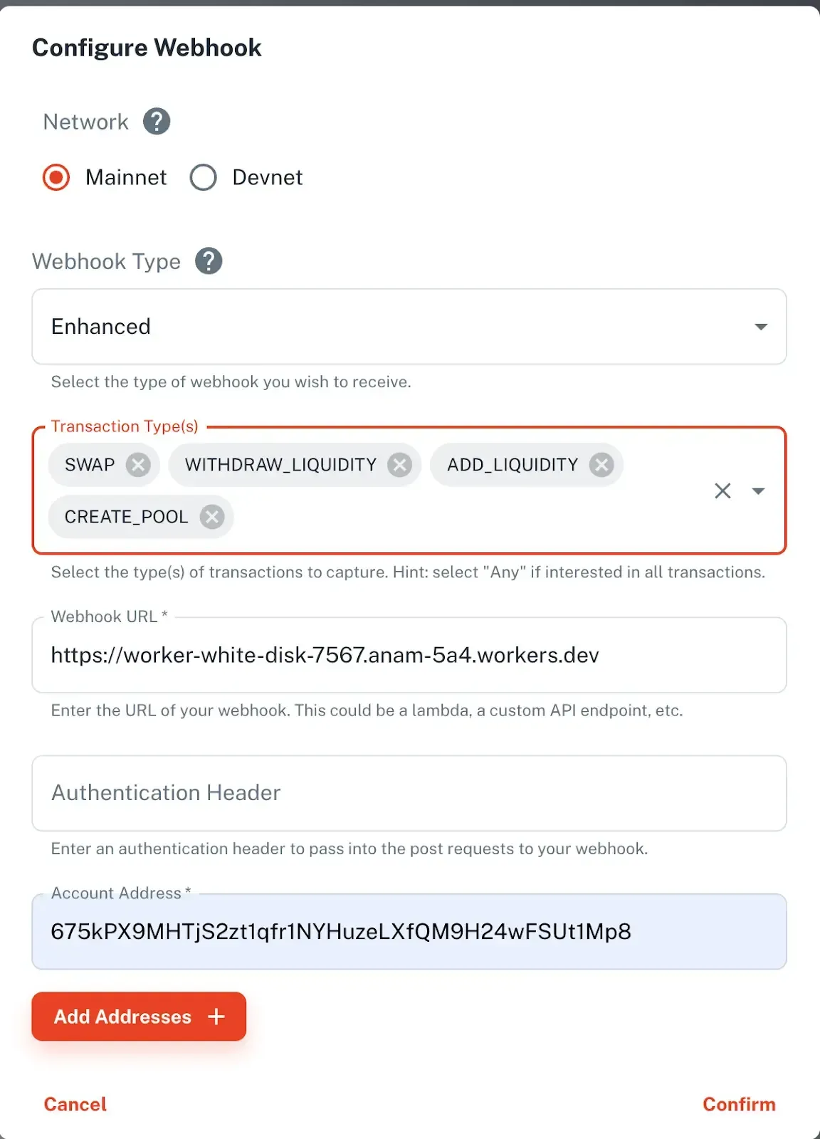 Webhook 구성
