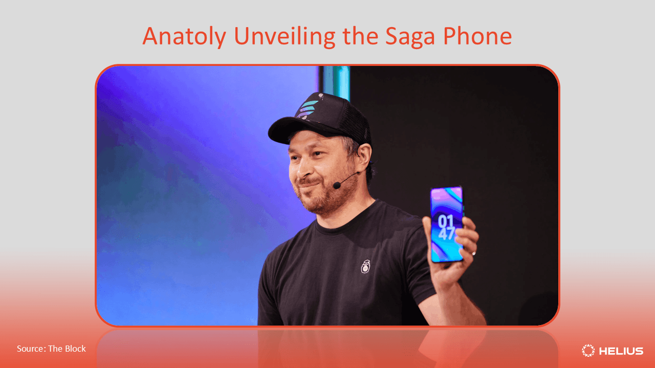Anatoly unveiling the Saga phone