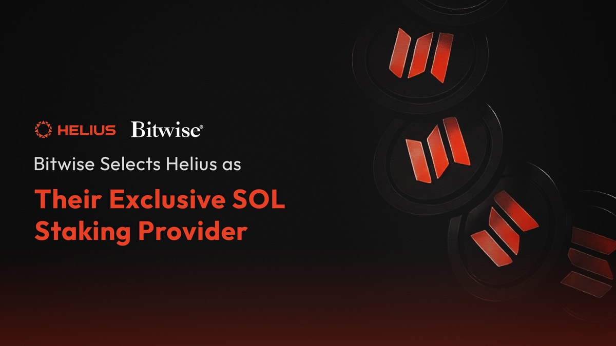 the bitwise onchain solutions validator for the solana staking etf is powered by helius