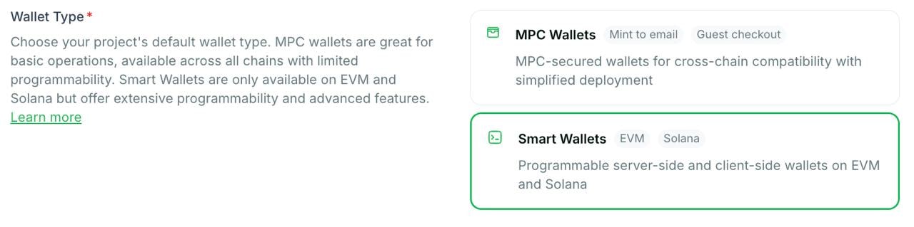 create a solana smart wallet using crossmint