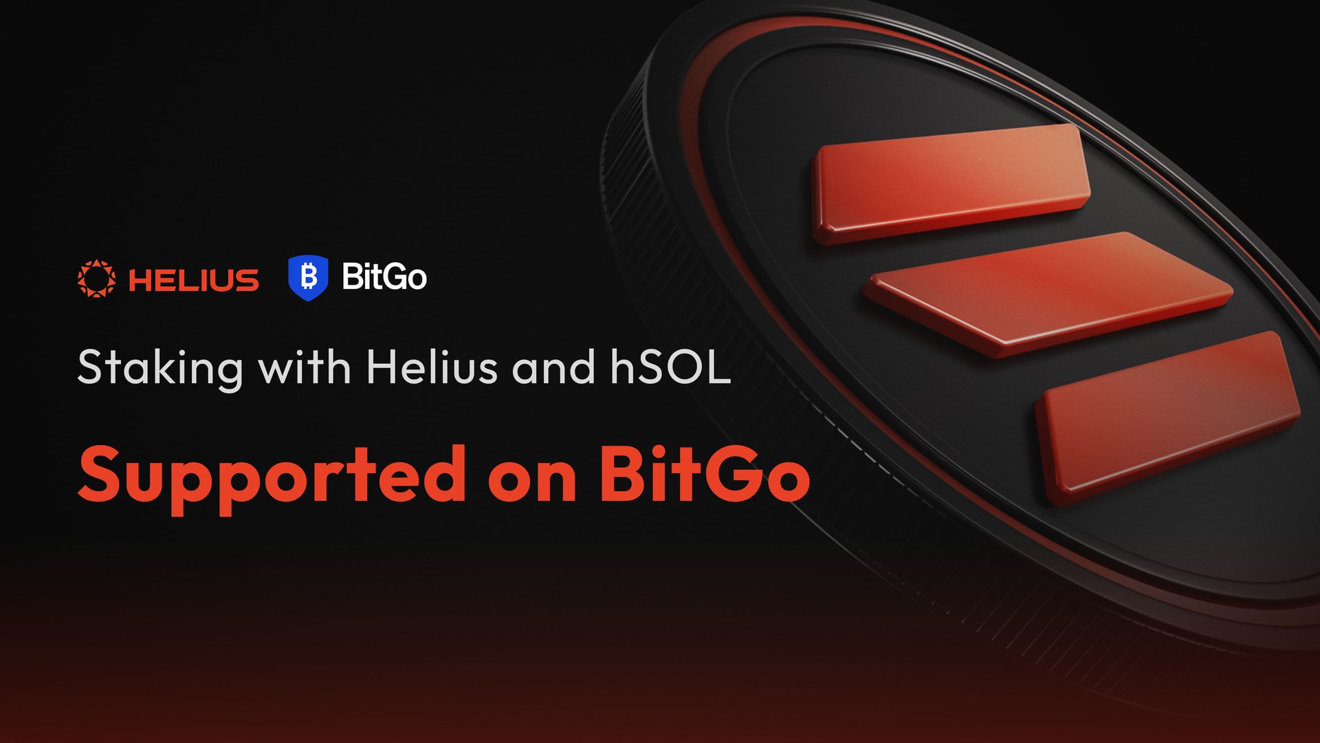 bitgo customers can now stake solana to helius's validator and custody hsol tokens